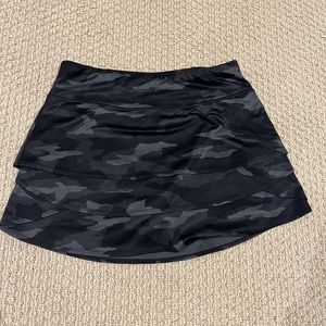 Athleta Girl black camp tennis skirt